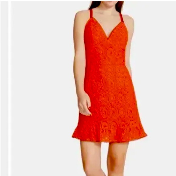 BETSEY JOHNSON Fit & Flare Lace Crochet Dress XS - Picture 1 of 12